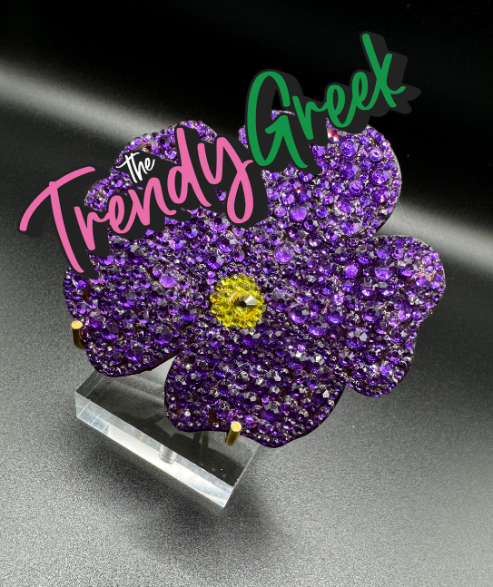 Sparkling African Violet Sorority Lapel Pin