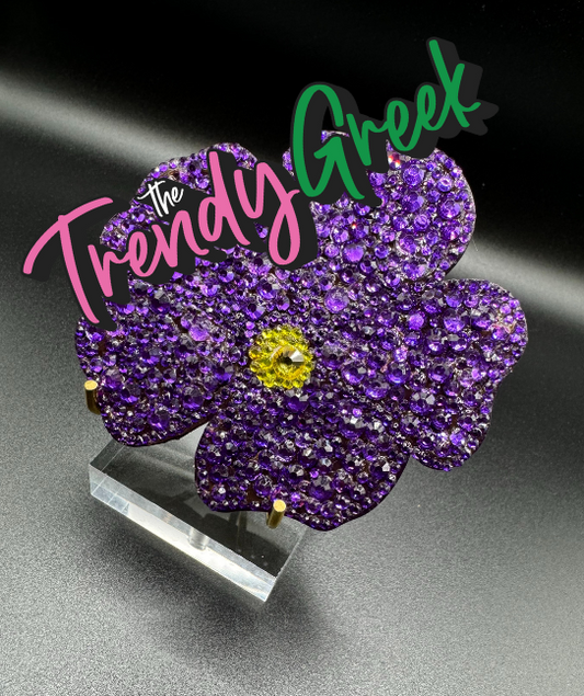 Sparkling African Violet  |  Sorority Lapel Pin | Sorority Pin | DST | Sorority Gift | Gift For Her | Delta | Initiation Gift