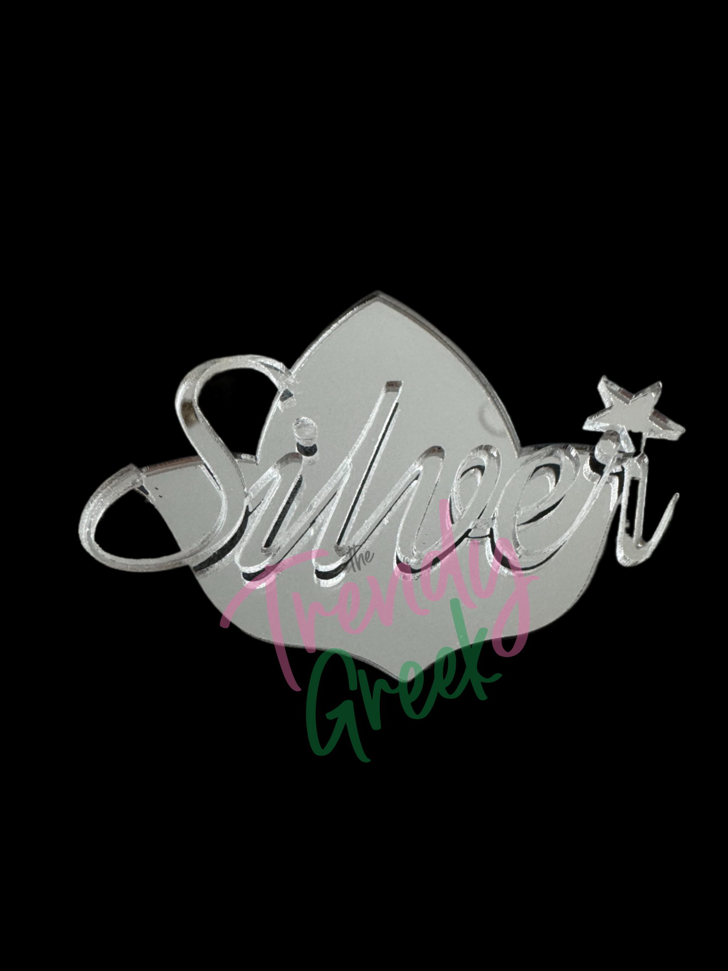 Sorority Lapel Pin: Silver Life