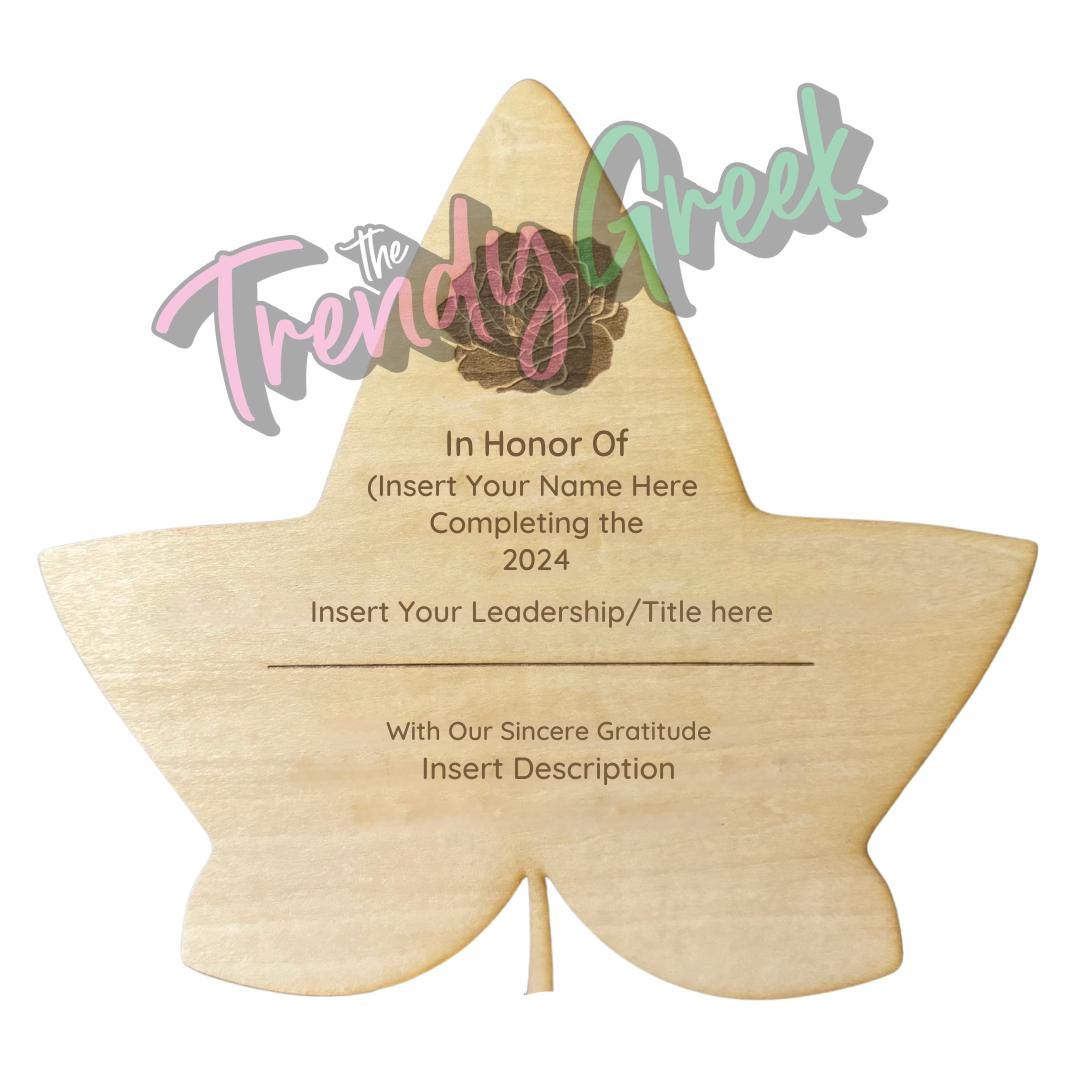 Custom Wood or Acrylic Certificate l Award l Sorority l Gift for Her l Plaque l Trendy l Ivy | Initiation | Probate