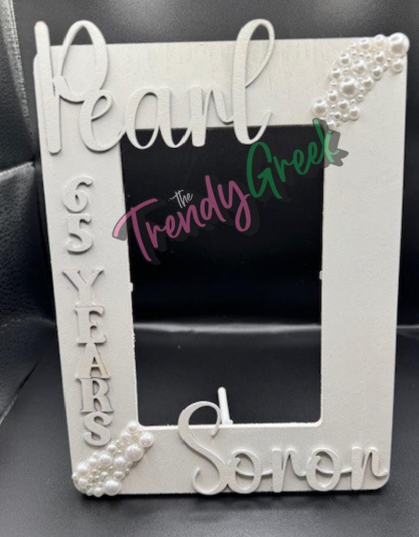 Sorority Picture Frame | Milestones | Soror | Sorority Gift | Gift For Her | Silver | Golden | Pearl | Probate | Initiation Gift