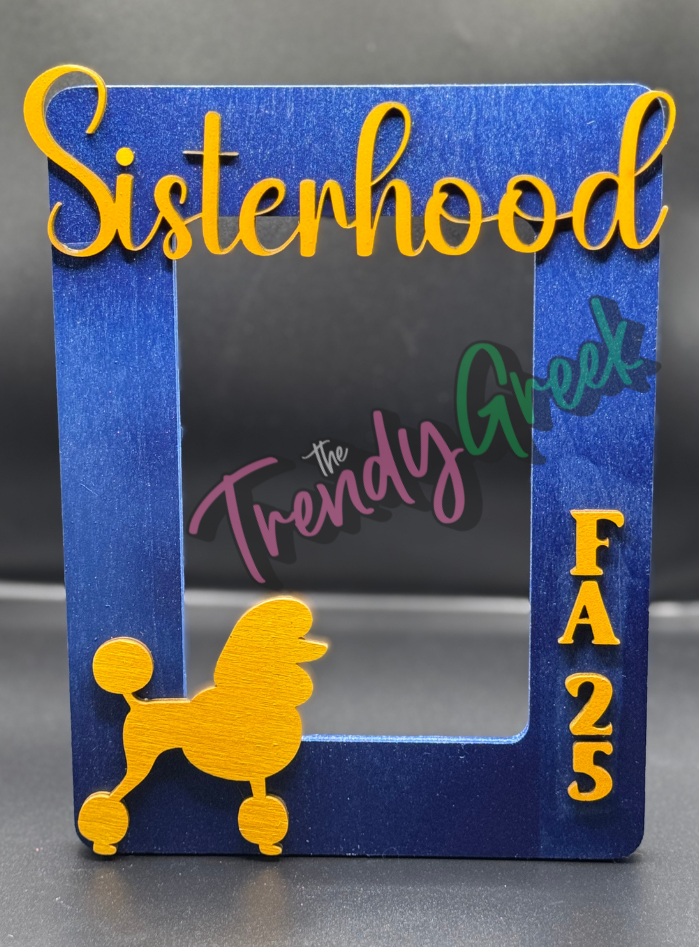 Sorority Picture Frame | Soror | Sorority Gift | Gift For Her | Probate | Initiation Gift |  AKA  | Delta| Zeta Phi Beta | Sigma Gamma Rho