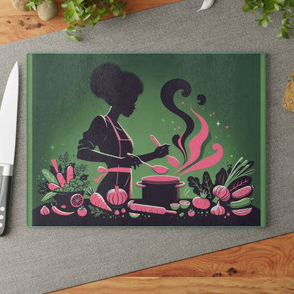 Cooking Up Magic Cook Glass Cutting Board