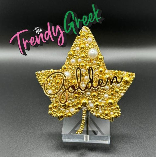 Sorority Lapel Pin | Sorority Pin | Soror Pin | Sorority Gift | Gift For Her | Name Badge | Brooch Golden Girl