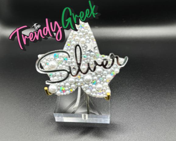 Sorority Lapel Pin: Silver Life