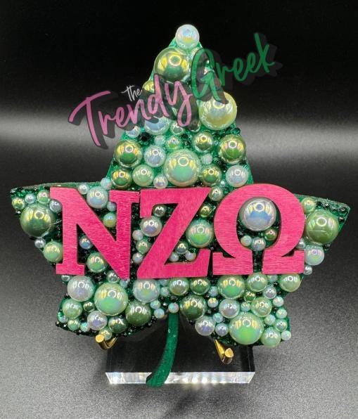 Sorority Lapel Pin: Chapter Edition - Pink & Green | Sorority Pin | Soror Pin | Sorority Gift | Gift For Her | Name Badge | Chapter Brooch