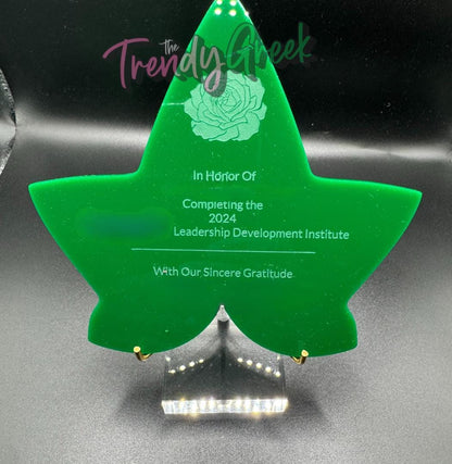 Custom Wood or Acrylic Certificate l Award l Sorority l Gift for Her l Plaque l Trendy l Ivy | Initiation | Probate