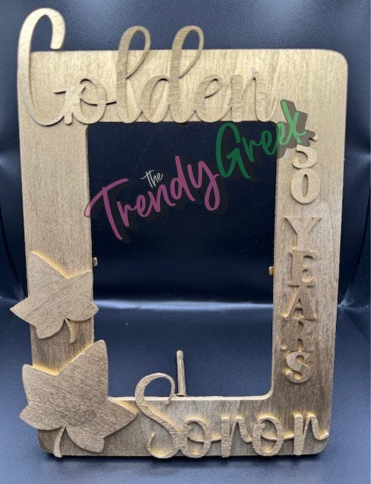 Sorority Picture Frame | Milestones | Soror  | Sorority Gift | Gift For Her | Silver | Golden | Pearl |  Probate | Initiation Gift